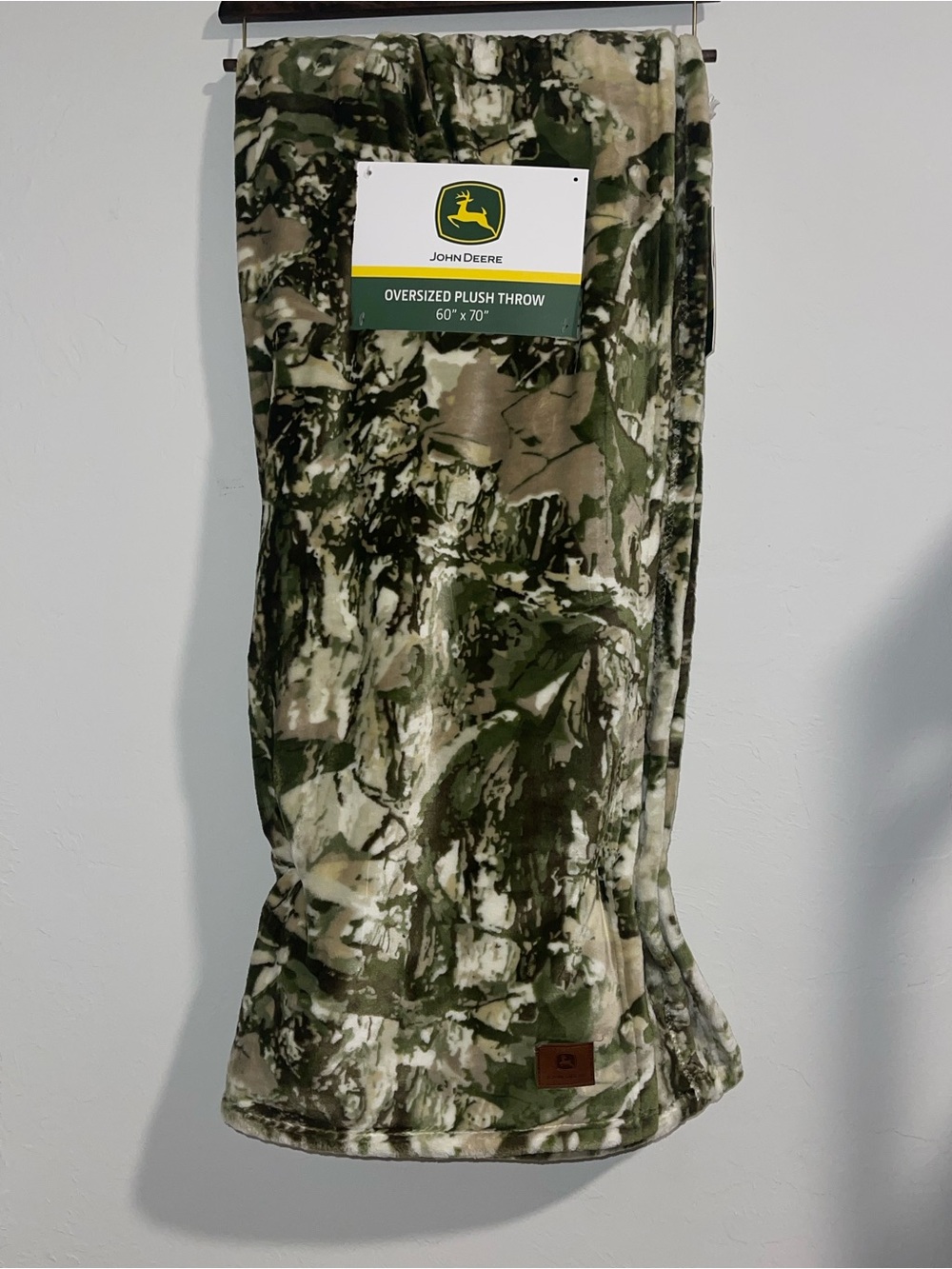 John Deere Camo Oversized Plush Throw